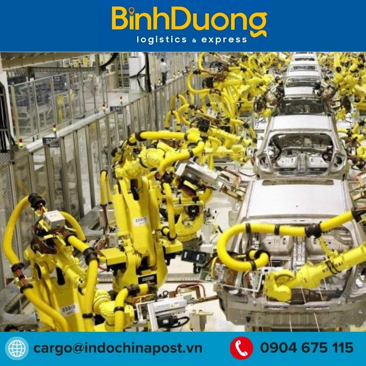 Nhập khẩu máy móc, thiết bị phục vụ dây chuyền lắp ráp, gia công và tự động hóa trong các nhà máy tại Bình Dương