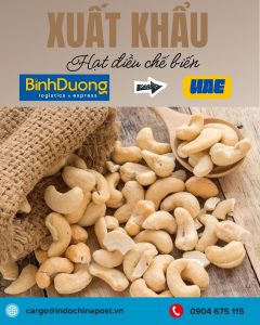 Xuất khẩu hạt điều đã qua chế biến từ Bình Dương sang các tiểu vương quốc Ả Rập Thống nhất UAE