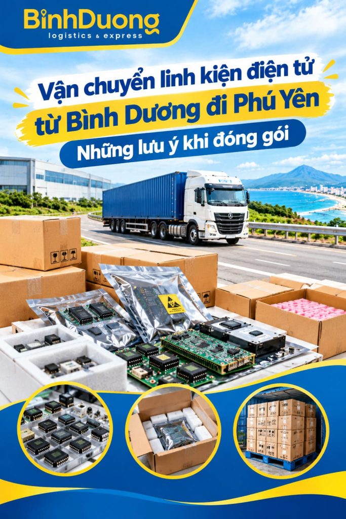 Vận chuyển linh kiện điện tử từ Bình Dương đi Phú Yên: Những lưu ý khi đóng gói